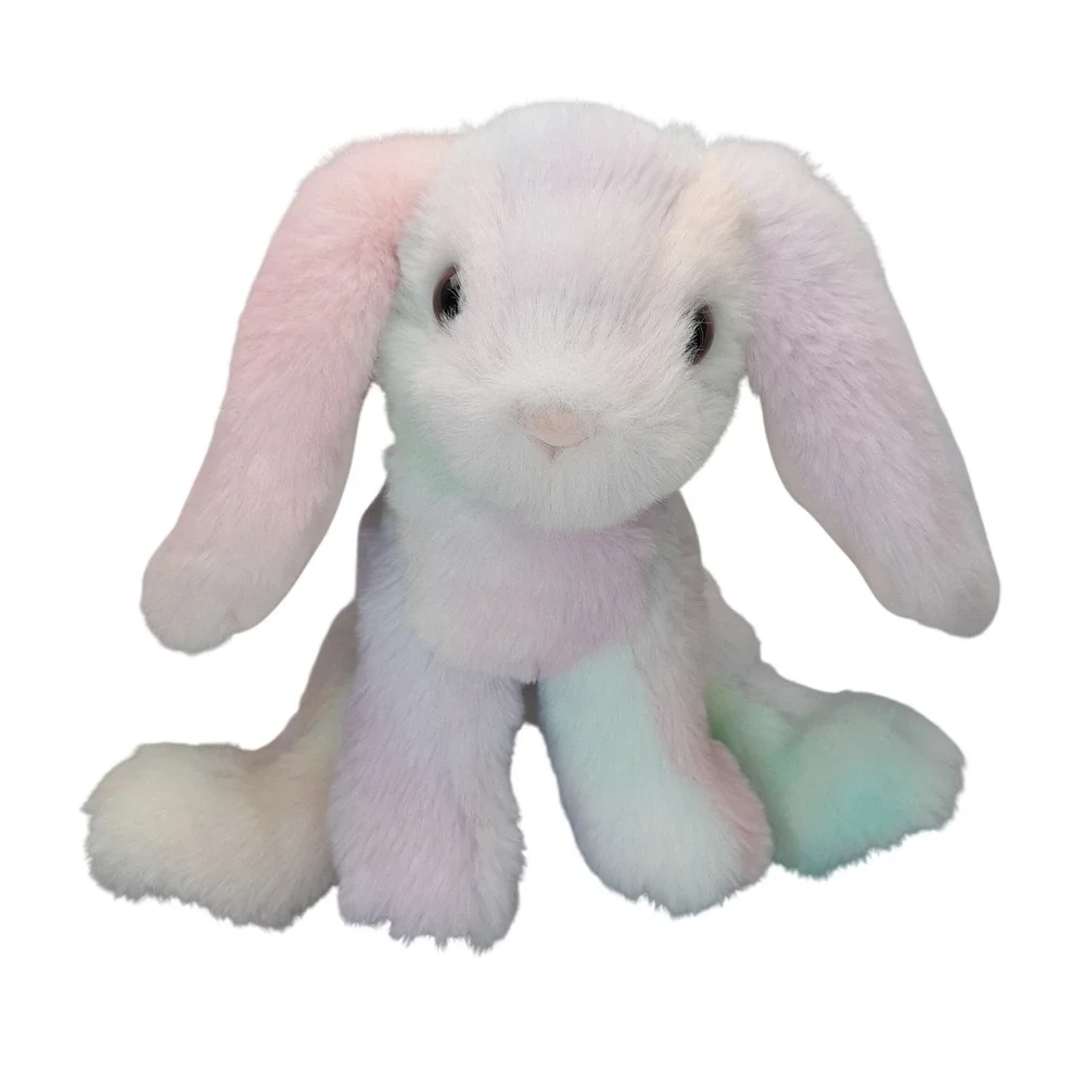 Douglas Cuddle Toys Rainbow Pastel Bunny Rabbit Plush Stuffed Animal 9 Inch